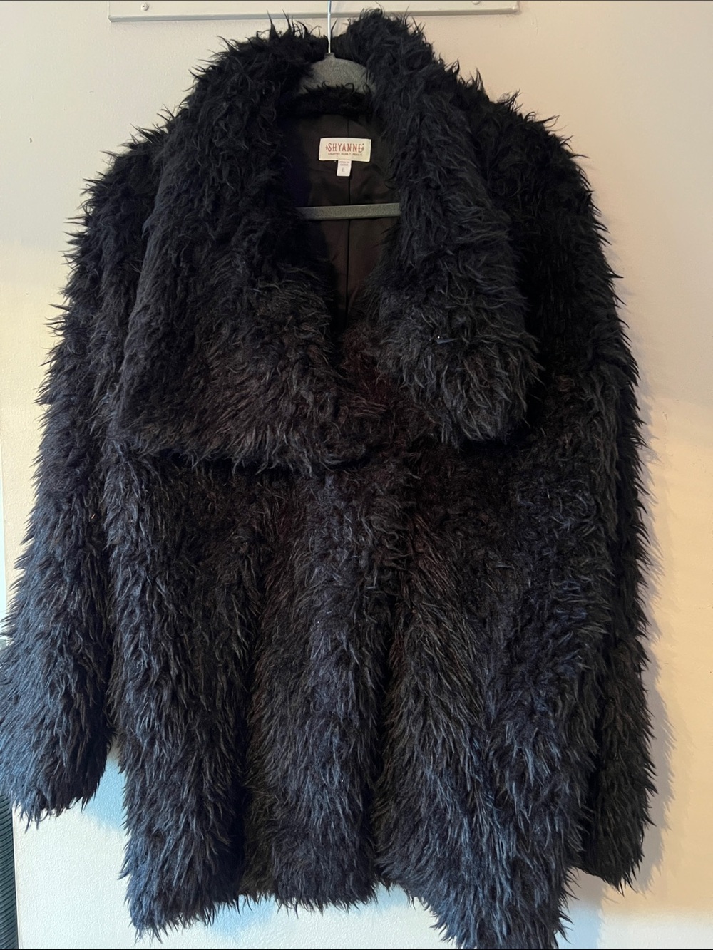 Shyanne Black Faux Fur Teddy Coat - Plush Women's Jacket